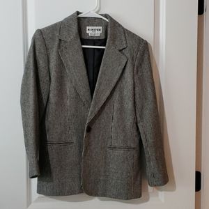 Joan Leslie petite hounds tooth wool blazer